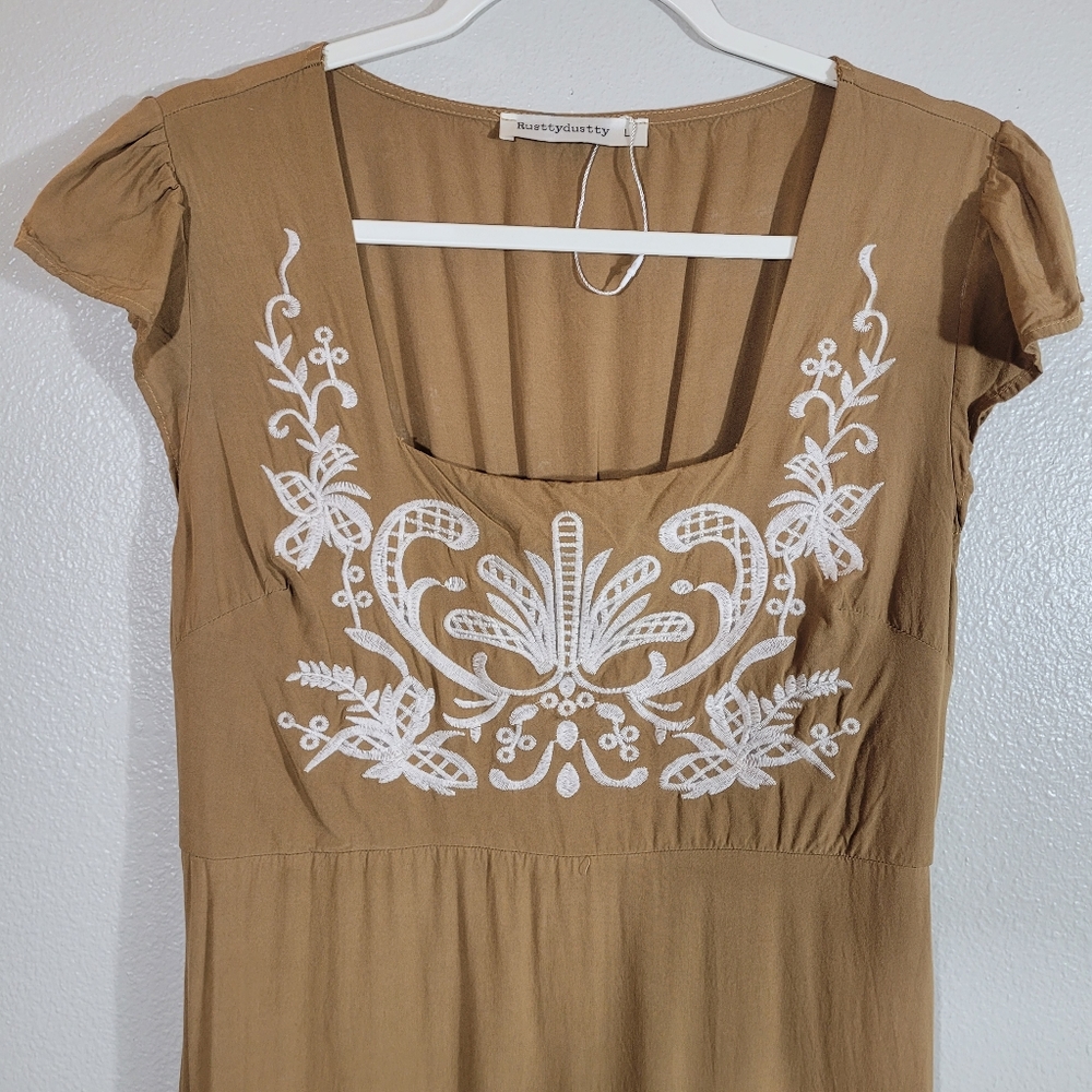 RusttyDustty Maxi Dress Floral Modern Bohemia Crush Women’s Large